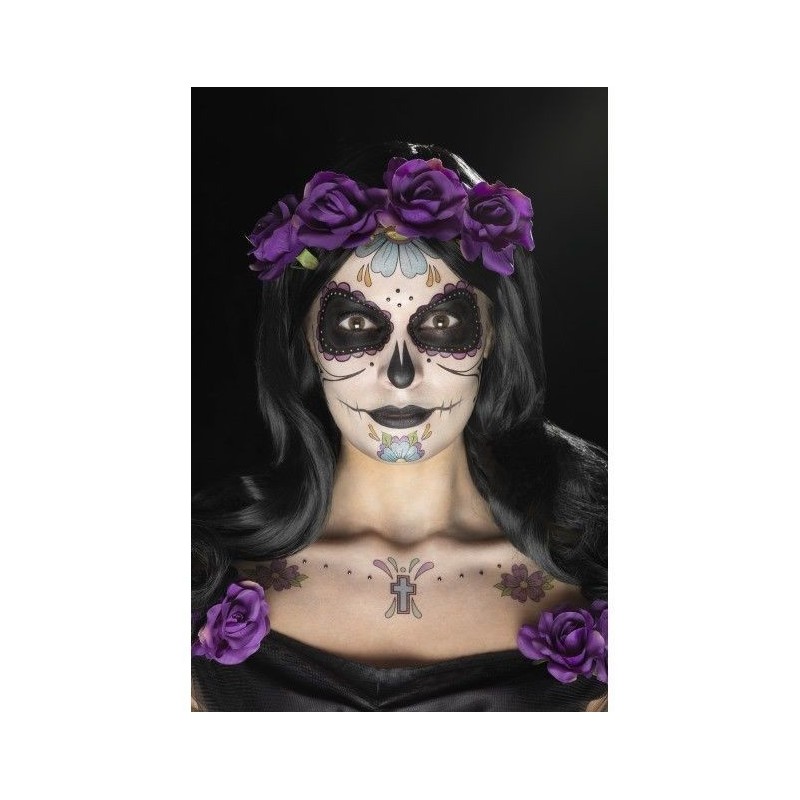 Kit katrina maquillaje aplicadores gemas y tatuaje