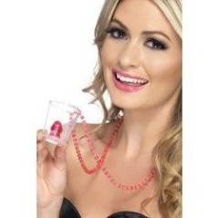collar con vaso de chupito con pene despedida solt