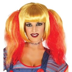 peluca rubia coloetas mechas similar harley queen