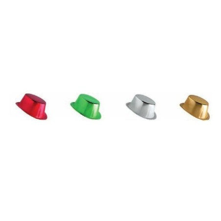 sombrero chistera metalizada plastico barata