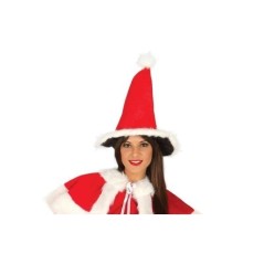 sombrero papa noel bruja rojo lujo