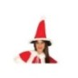 Sombrero papa noel bruja rojo lujo