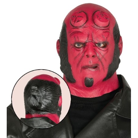 careta demonio rojo latex halloween