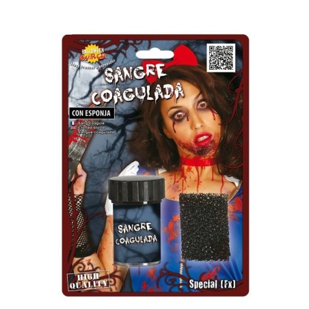 bote de sangre coagulada con esponja