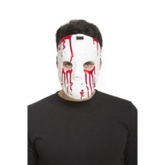 mascara asesino jason blanca con sangre