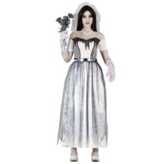 disfraz novia fantasma cadaver varias talla m