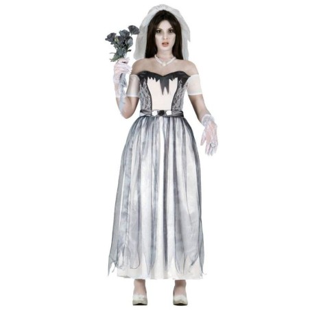 disfraz novia fantasma cadaver varias talla m