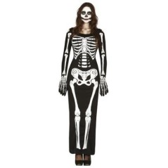 disfraz lady esqueleto talla m mujer halloween