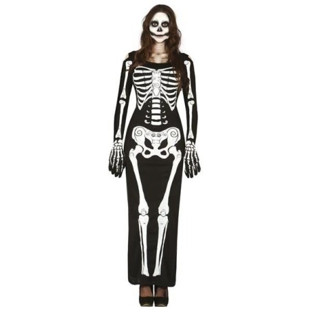 disfraz lady esqueleto talla m mujer halloween