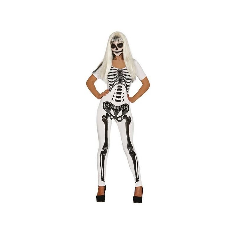 Disfraz esqueleto blanco mujer talla L