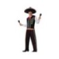 Disfraz mariachi negro mejicano hombra tallas