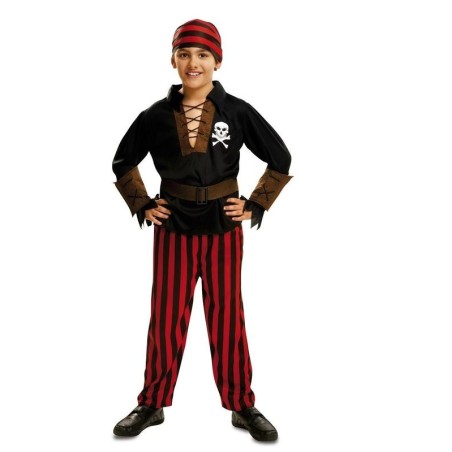 disfraz pirata bandana negro y rojo talla 3 4 anos