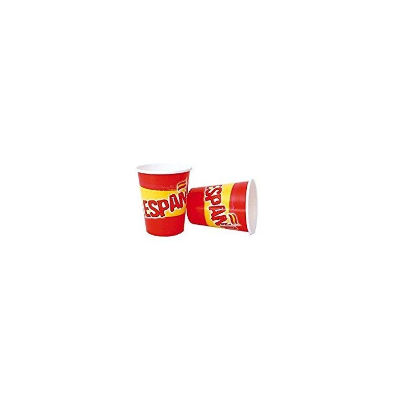 Vasos carton españa 8 uds selección española