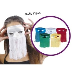 antifaz domino seda fleco colores surti