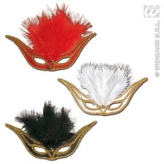 antifaz golondrina con purpurina color blanco