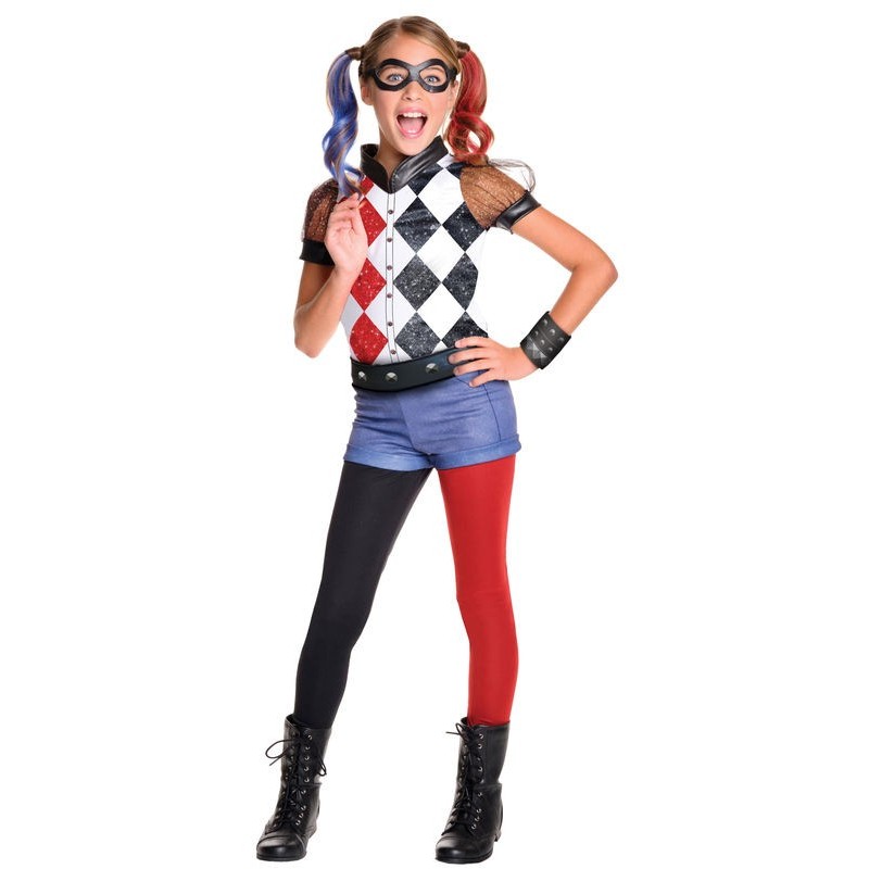 Disfraz Harley Quinn niña Super hero Girls niña talla 3-4 años