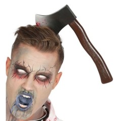 diadema hacha clavada en la cabeza halloween