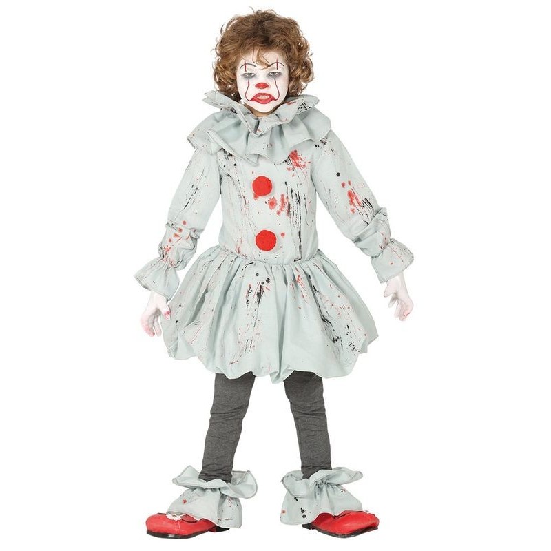 Disfraz payaso asesino gris para niño IT