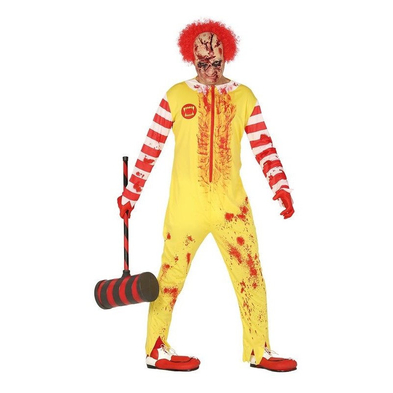 Disfraz payaso burguer asesino talla L 52-54 adulto