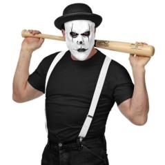 mascara payaso arlequin asesino con bombin