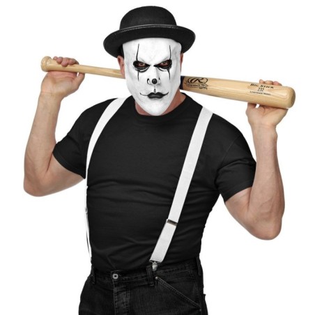mascara payaso arlequin asesino con bombin