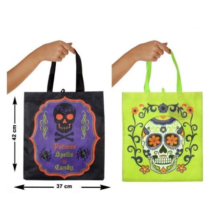 bolsa recogecaramelos calaveras dia muertos para halloween
