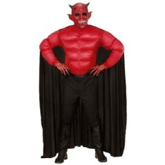 disfraz diablo camisa musculosa roja con capa t m o l