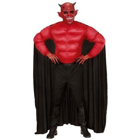 disfraz diablo camisa musculosa roja con capa t m o l