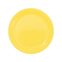 platos amarillos carton 8 uds 23 cm