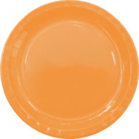 platos naranjas carton 8 uds 23 cm