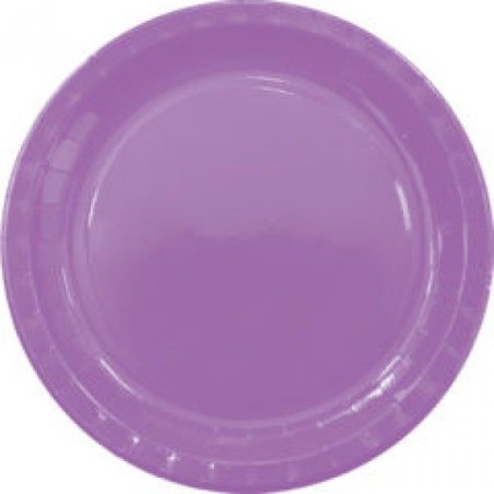 platos morados carton 8 uds 23 cm