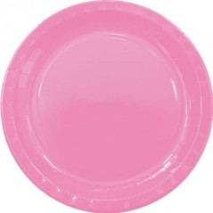 platos cumpleanos rosas 8 uds 23 cm