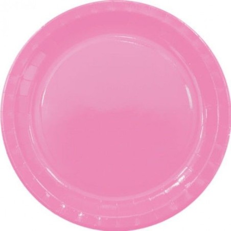 platos cumpleanos rosas 8 uds 23 cm