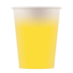 vasos cumpleanos amarillos carton 8 uds