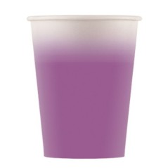 vasos cumpleanos morados 8 uds