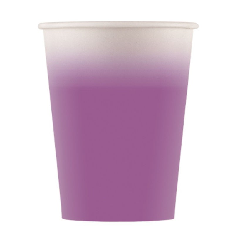 Vasos cumpleaños Morados 8 uds