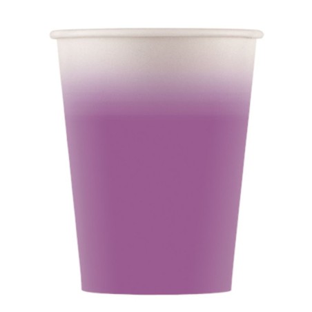 vasos cumpleanos morados 8 uds