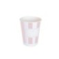 Vasos rayas rosas y blancas 8 uds
