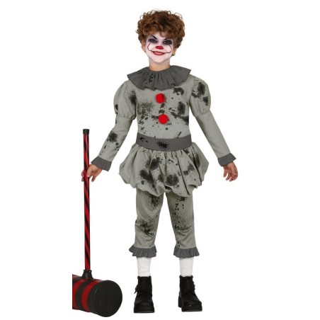 disfraz payaso asesino gris para nino talla