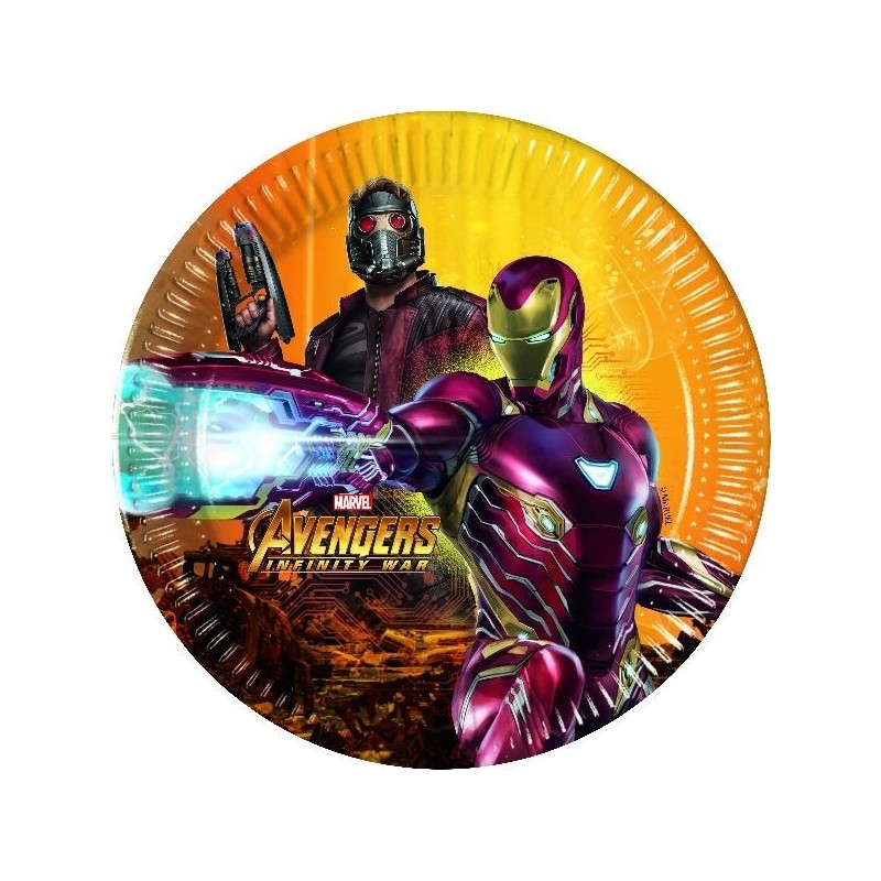 Platos Los Vengadores infinity War 8 uds 18 cm