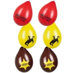 globos del oeste vaqueros 6 uds 25 cm