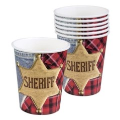 vasos oeste vaqueros 6 uds 25 cl