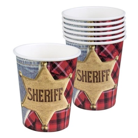 vasos oeste vaqueros 6 uds 25 cl
