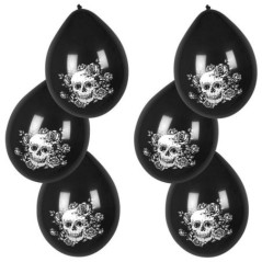 globos calavera catrina dia muertos 6 uds 25 cm