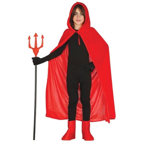 capa roja con capucha infantil 100 cm