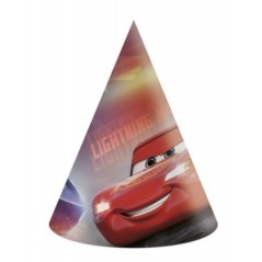 sombreros cars carton para cumpleanos 6 uds