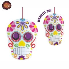 calavera mejicana colgante decorativa 3d