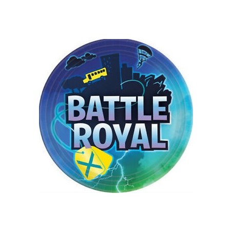 platos battle royal simil fornite 8 uds 33 cm