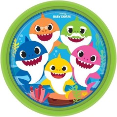 platos baby shark 2 cm 8 uds