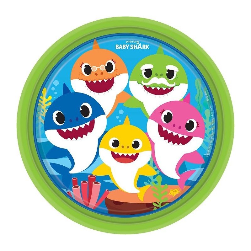 Platos Baby Shark 23 cm 8 uds
